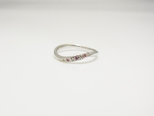 星の砂☆ピンクサファイアバージョン ファッションジュエリー 結婚指輪 - マリッジリング ブライダル 