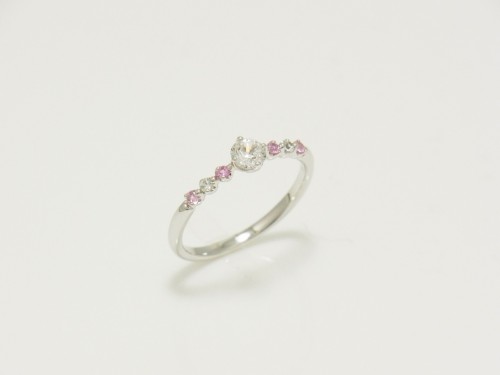 星の砂☆ピンクサフャイアPart2 結婚指輪 - マリッジリング 婚約指輪 - エンゲージリング 