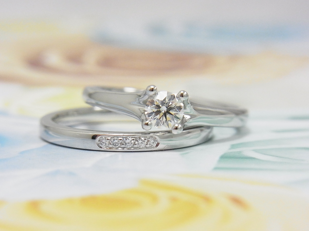 フラー・ジャコーのセットリング☆ミニョン 結婚指輪 - マリッジリング ブライダル 婚約指輪 - エンゲージリング 婚約指輪＆結婚指輪 - セットリング 