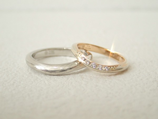 杢目金屋♪凛桜 結婚指輪 - マリッジリング ブライダル 婚約指輪 - エンゲージリング 婚約指輪＆結婚指輪 - セットリング 