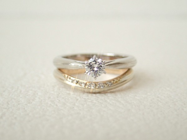 杢目金屋♪凛桜 結婚指輪 - マリッジリング ブライダル 婚約指輪 - エンゲージリング 婚約指輪＆結婚指輪 - セットリング 