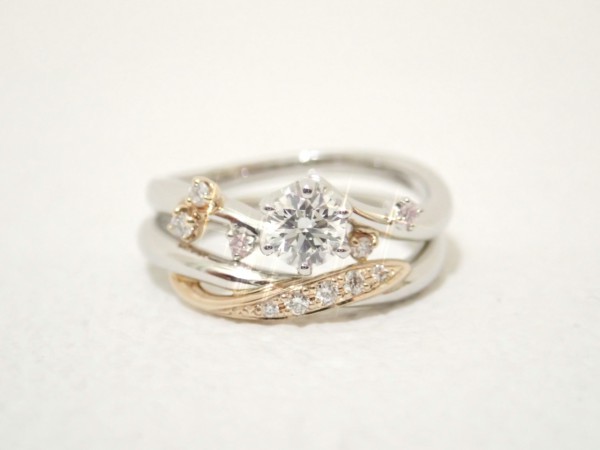 ラパージュ♪オオミヤ限定♪梅の花 結婚指輪 - マリッジリング ブライダル 婚約指輪 - エンゲージリング 婚約指輪＆結婚指輪 - セットリング 