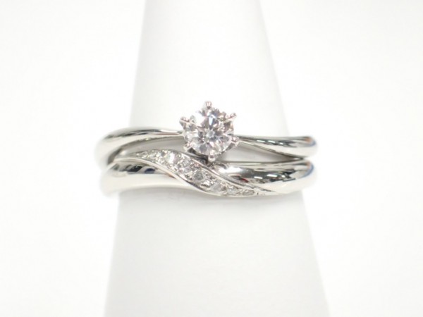 サムシングブルーのセットリング♪ 結婚指輪 - マリッジリング ブライダル 婚約指輪 - エンゲージリング 婚約指輪＆結婚指輪 - セットリング 