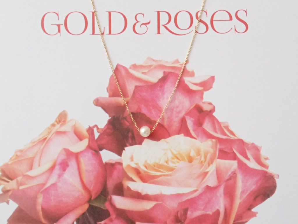 GOLD＆Roses☆淡水パールネックレス＆ブレスレット