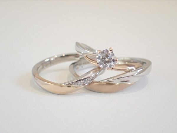 お二人の大切な記念に…ラパージュ フルールコレクション ブライダル 婚約指輪＆結婚指輪 - セットリング 