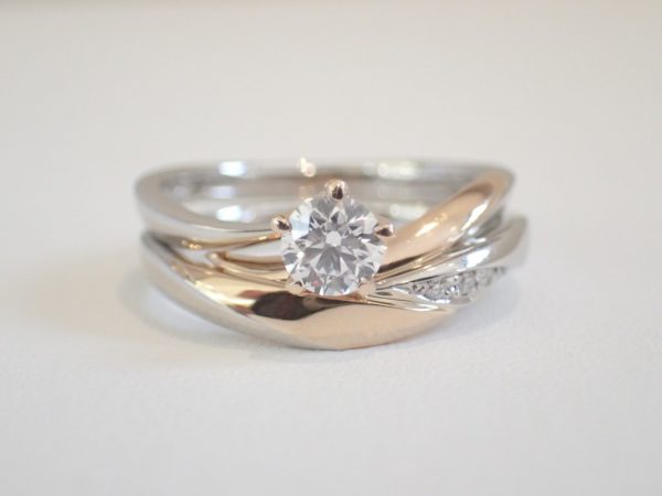 お二人の大切な記念に…ラパージュ フルールコレクション ブライダル 婚約指輪＆結婚指輪 - セットリング 