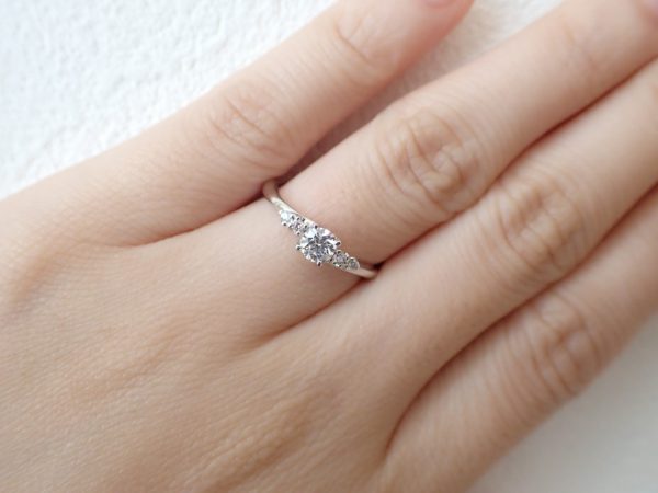 カフェリング☆可愛さと上品さもあるエンゲージリング 結婚指輪 - マリッジリング ブライダル 婚約指輪 - エンゲージリング 