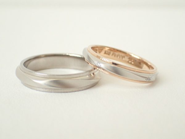 ビスバーグ☆二つの波をイメージしたリング 結婚指輪 - マリッジリング ブライダル 