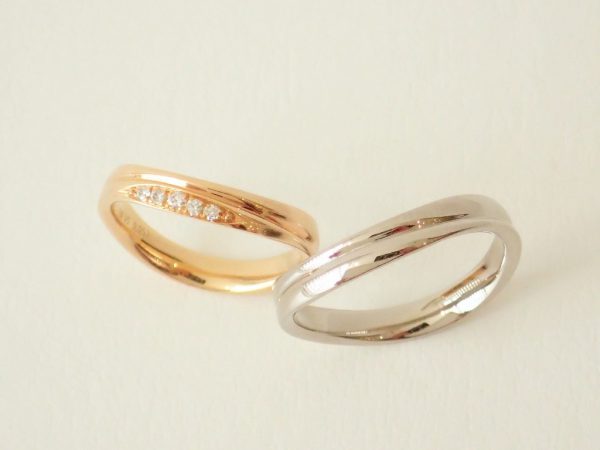 しっくり指に馴染む☆フラー・ジャコーウエディングバンド『ウェーブ』 結婚指輪 - マリッジリング ブライダル 