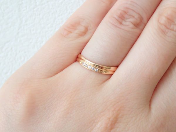 しっくり指に馴染む☆フラー・ジャコーウエディングバンド『ウェーブ』 結婚指輪 - マリッジリング ブライダル 