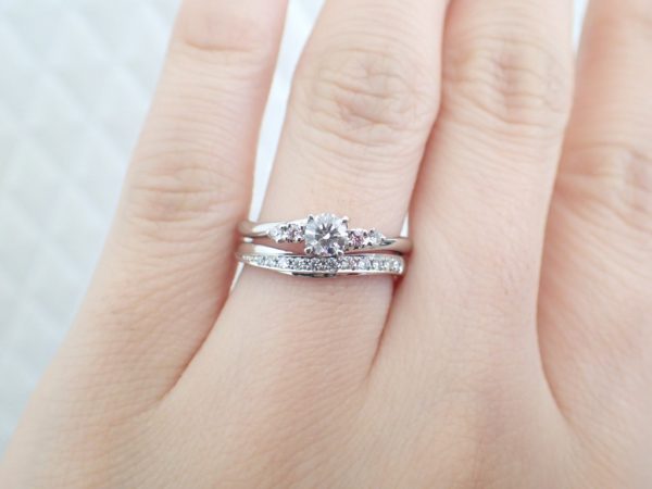 CafeRing/幸せを表現したセットリング 結婚指輪 - マリッジリング ブライダル 婚約指輪 - エンゲージリング 婚約指輪＆結婚指輪 - セットリング 