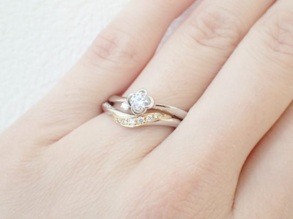 美女と野獣セットリングのご紹介☆ 結婚指輪 - マリッジリング ブライダル 婚約指輪 - エンゲージリング 
