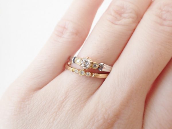美女と野獣セットリングのご紹介☆ 結婚指輪 - マリッジリング ブライダル 婚約指輪 - エンゲージリング 