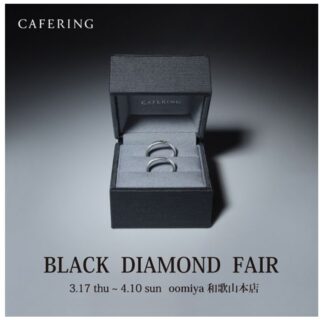 男性も楽しめる指輪選びを…カフェリング ブラックダイヤモンドフェア開催中！