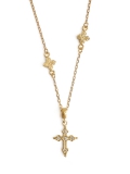 Petite Gothic Cross w / 6 Princess Cross Charm on Chain/ネックレス
