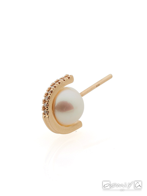 ヒロタカ｜Beluga Pearl Diamond Earring M size - PE86KDE