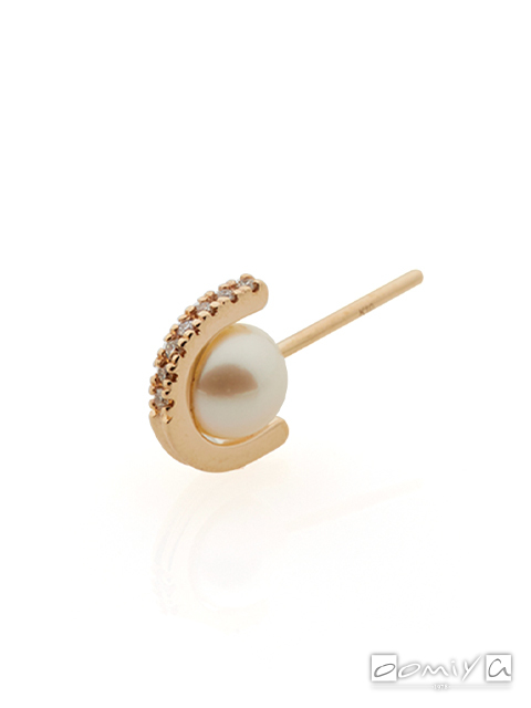 ヒロタカ｜Beluga Pearl Diamond Earring S size - PE85KDE