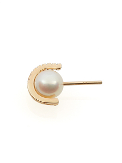 ヒロタカ｜Beluga Pearl Diamond Earring M size - PE86KDE