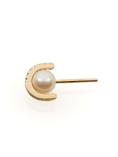 ヒロタカ｜Beluga Pearl Diamond Earring S size - PE85KDE